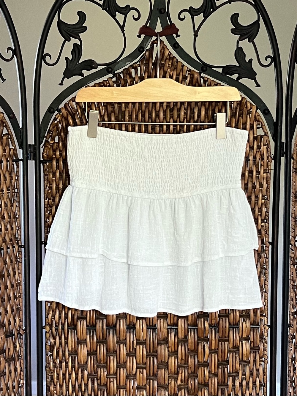 M Edikted Cotton Ruched Mini Skirt